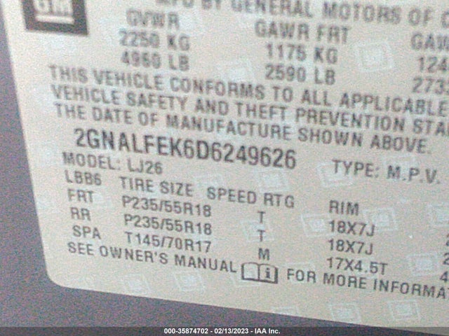 Chevrolet Equinox Ltz 2013 2GNALFEK6D6249626 Image 9