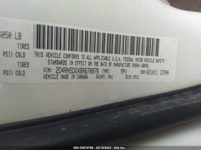 Dodge Grand Caravan Crew 2011 2D4RN5DGXBR678876 Image 10