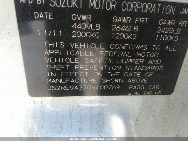 Suzuki Kizashi 2012 JS2RE9A37C6100769 Image 9