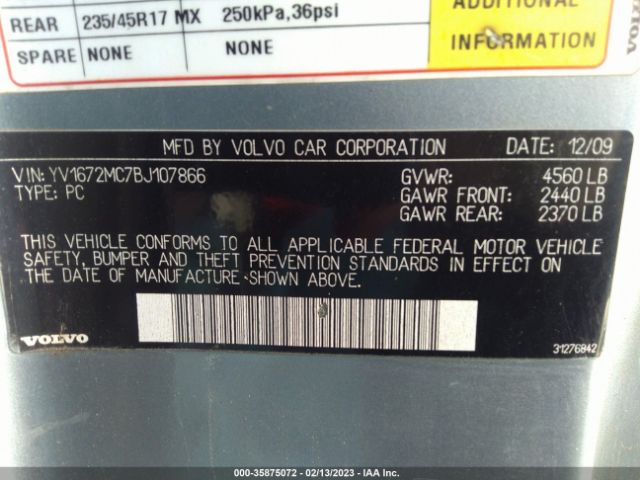 YV1672MC7BJ107866 Volvo C70