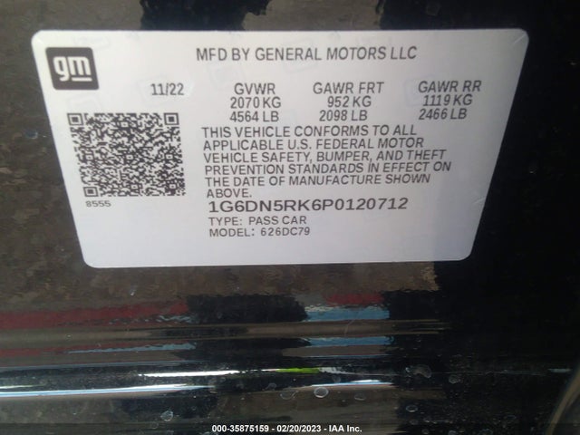 2023 Cadillac CT5, VIN: 1G6DN5RK6P0120712