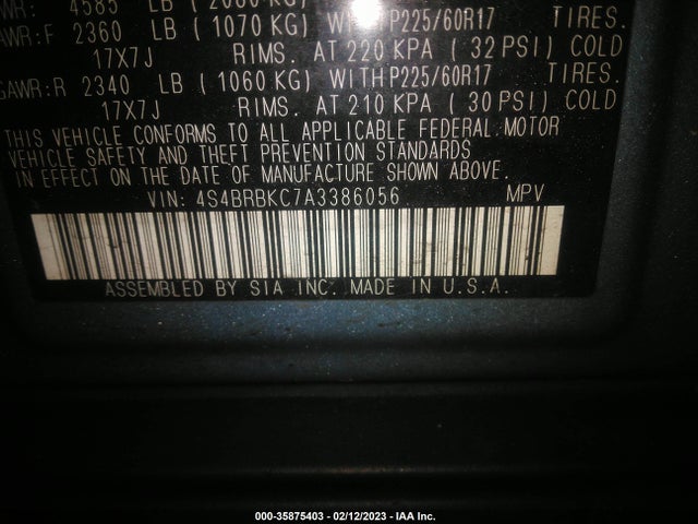 Subaru Outback Ltd Pwr Moon 2010 4S4BRBKC7A3386056 Image 10