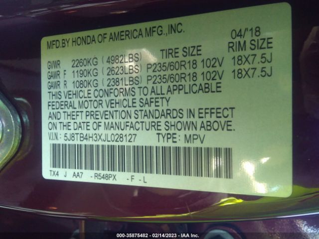 5J8TB4H3XJL028127 Acura RDX