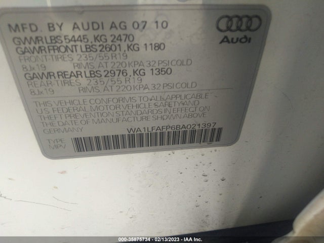 WA1LFAFP6BA021397 Audi Q5 2.0t Premium Plus