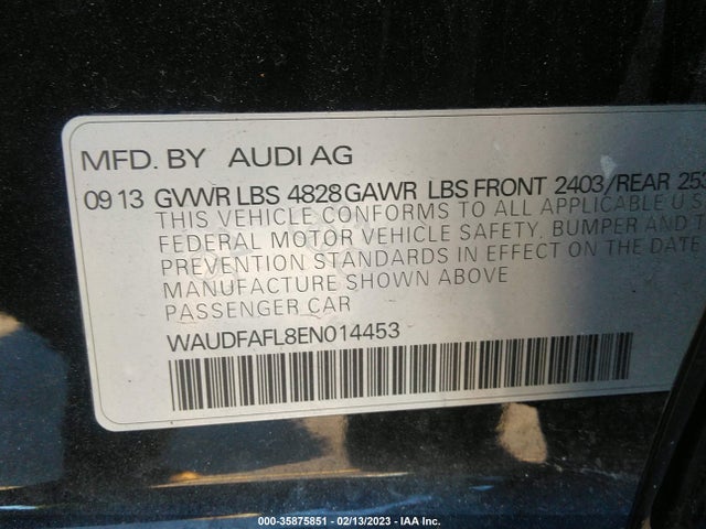 WAUDFAFL8EN014453 Audi A4 PREMIUM