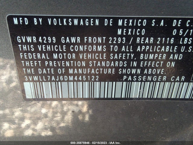 3VWLL7AJ6DM445122 Volkswagen Jetta Sedan Tdi W/premium/nav