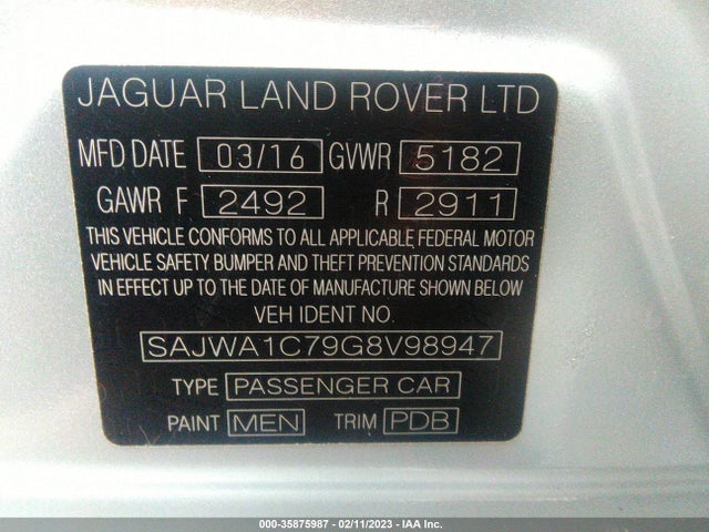SAJWA1C79G8V98947 Jaguar XJ
