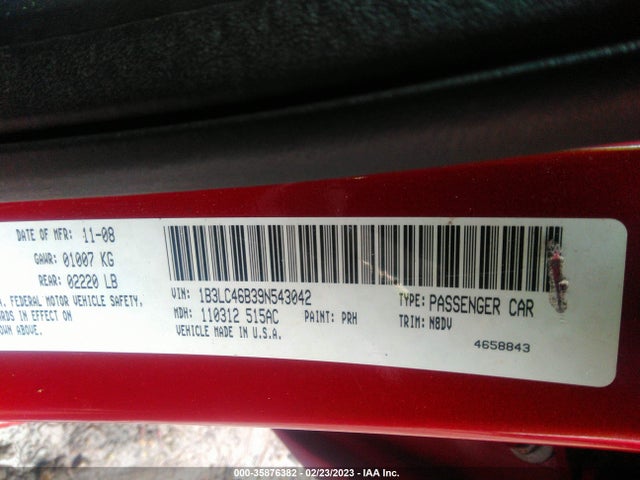 Dodge Avenger Se/sxt 2009 1B3LC46B39N543042 Image 10