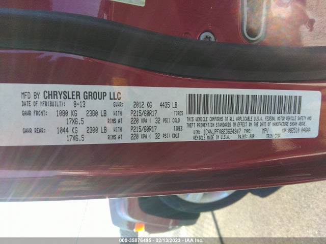 1C4NJPFA8ED624947 Jeep Patriot Latitude