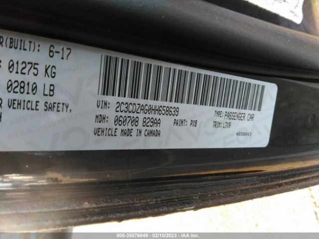 2C3CDZAG0HH658639 Dodge Challenger Sxt