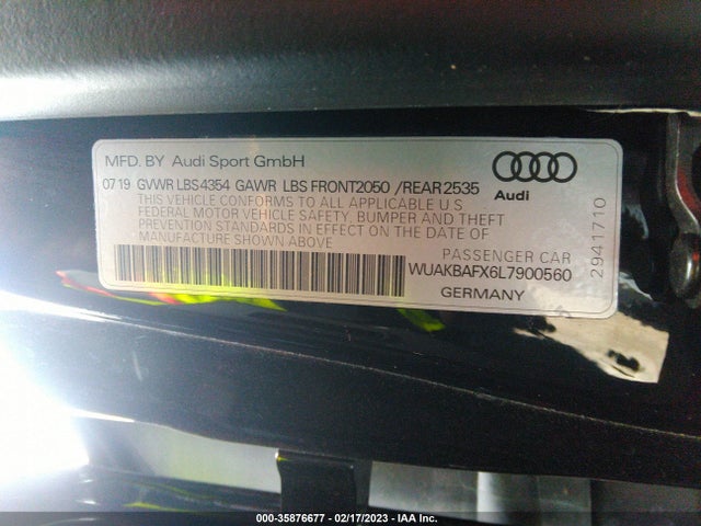 2020 Audi R8, VIN: WUAKBAFX6L7900560