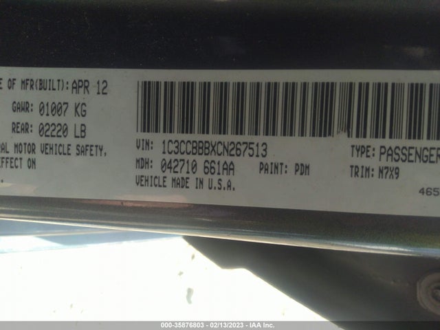 Chrysler 200 Touring 2012 1C3CCBBBXCN267513 Image 10