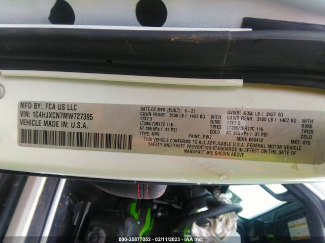1C4HJXCN7MW727395 Jeep Wrangler Rubicon