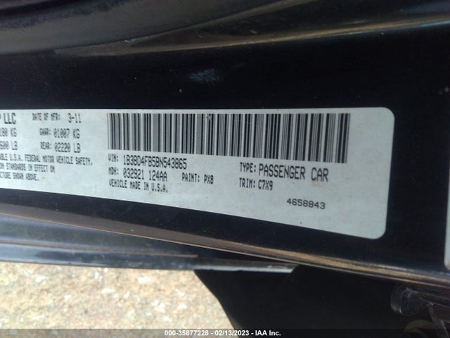 Dodge Avenger Express 2011 1B3BD4FB5BN543865 Image 10