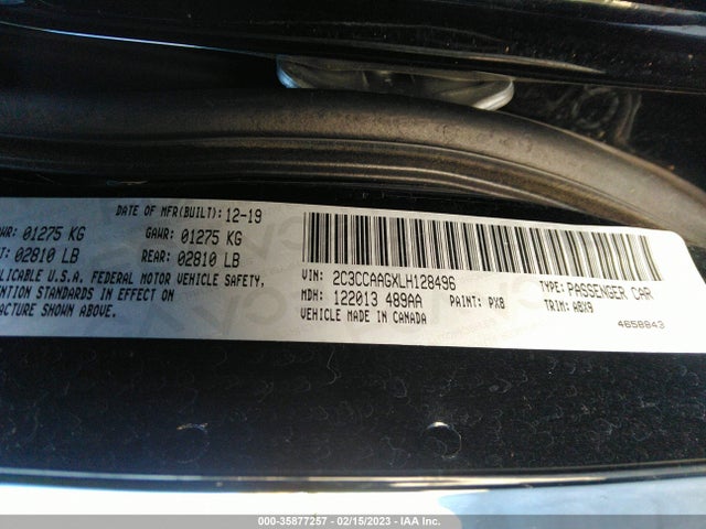 2C3CCAAGXLH128496 Chrysler 300 Touring