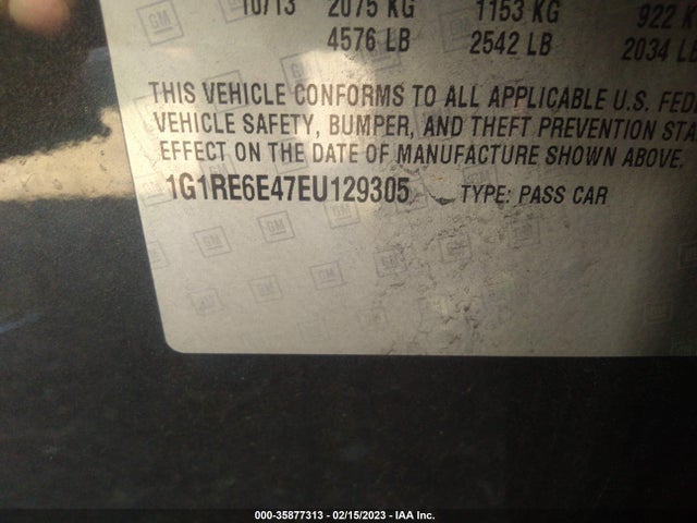 Chevrolet Volt 2014 1G1RE6E47EU129305 Image 9