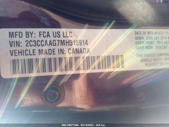Chrysler 300 Touring 2021 2C3CCAAG7MH515914 Image 9