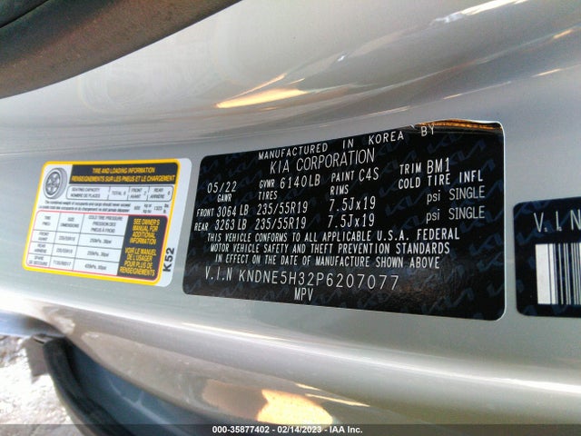2023 Kia Carnival, VIN: KNDNE5H32P6207077
