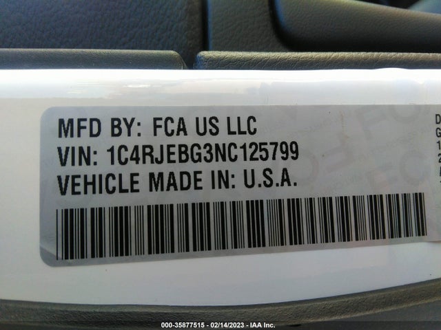 2022 Jeep Grand Cherokee, VIN: 1C4RJEBG3NC125799