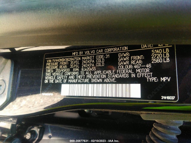 2016 Volvo XC60, VIN: YV440MDK9G2847504