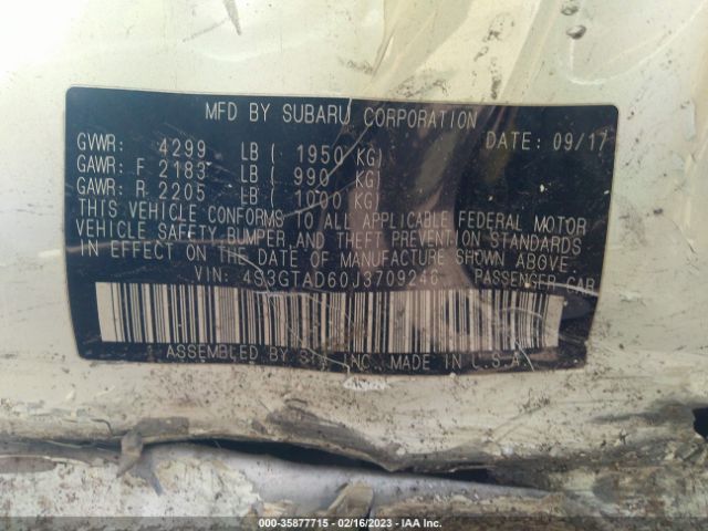 4S3GTAD60J3709246 Subaru Impreza Premium