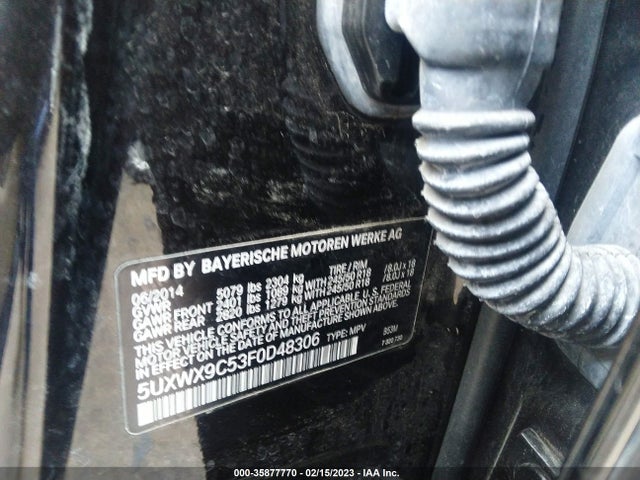 BMW X3 Xdrive28i 2015 5UXWX9C53F0D48306 Image 10