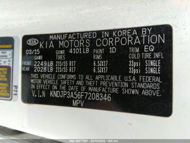 KNDJP3A56F7208346 KIA SOUL +