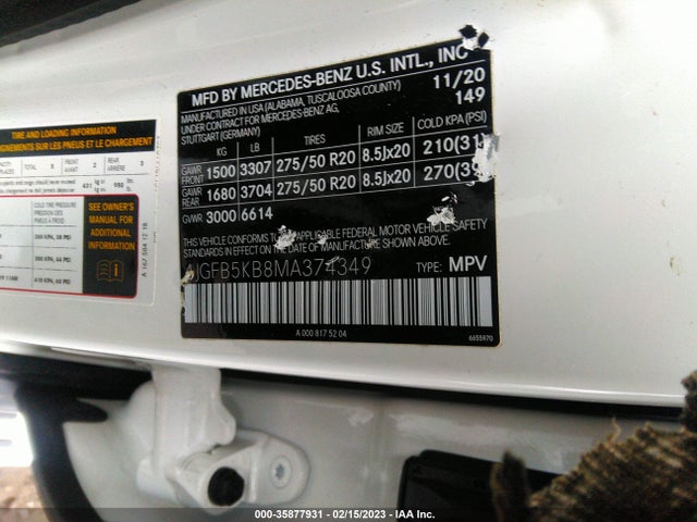 2021 Mercedes-Benz GLE-Class, VIN: 4JGFB5KB8MA374349