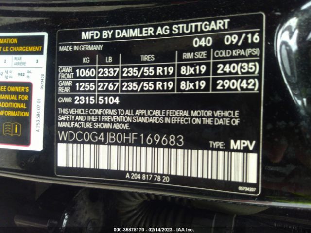 WDC0G4JB0HF169683 Mercedes-Benz Glc Glc 300