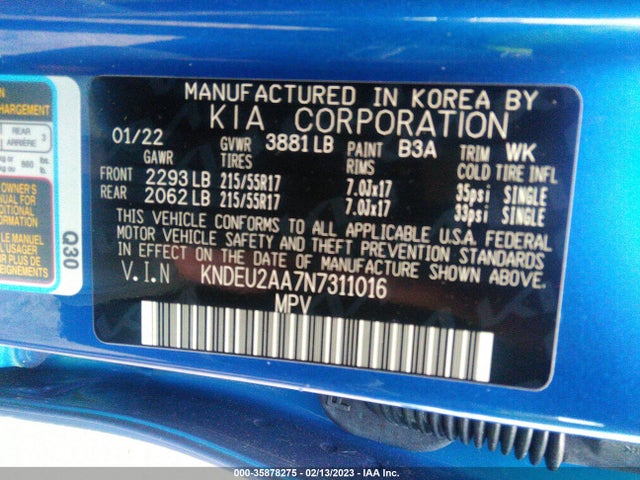 2022 Kia Seltos, VIN: KNDEU2AA7N7311016