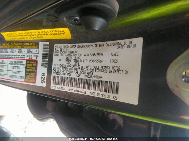 2018 Toyota Tacoma, VIN: 3TMBZ5DN7JM015756
