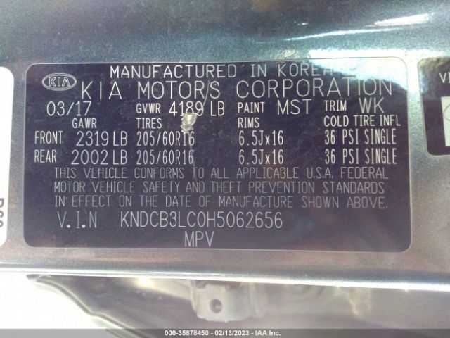 KNDCB3LC0H5062656 KIA NIRO LX