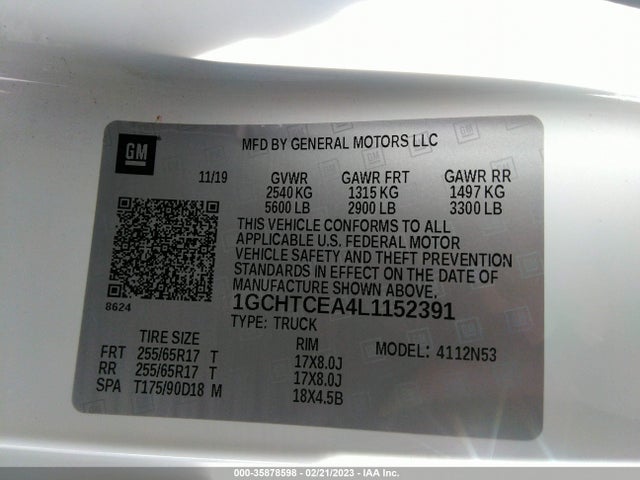 2020 Chevrolet Colorado, VIN: 1GCHTCEA4L1152391