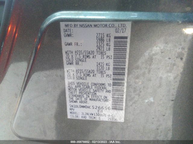 5N1DL0MM0HC526656 Infiniti QX60