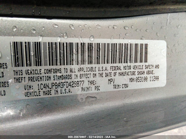1C4NJPBA3FD429877 Jeep Patriot Altitude Edition