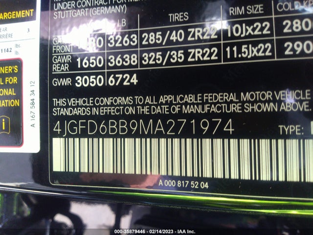 2021 Mercedes-Benz GLE-Class, VIN: 4JGFD6BB9MA271974