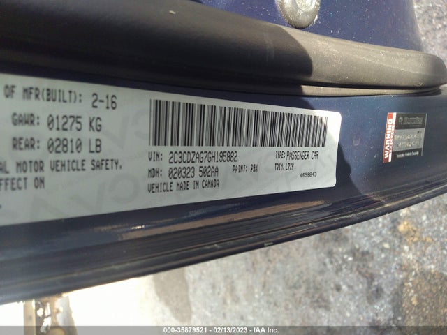 Dodge Challenger Sxt 2016 2C3CDZAG7GH195882 Image 11