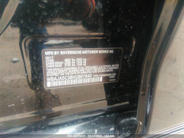 BMW 5 Series 530i 2017 WBAJA5C38HG897640 Image 9