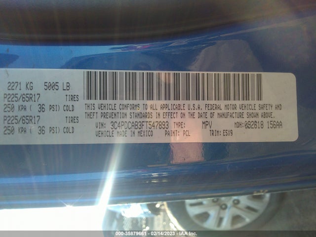 Dodge Journey American Value Pkg 2015 3C4PDCAB3FT547893 Image 9
