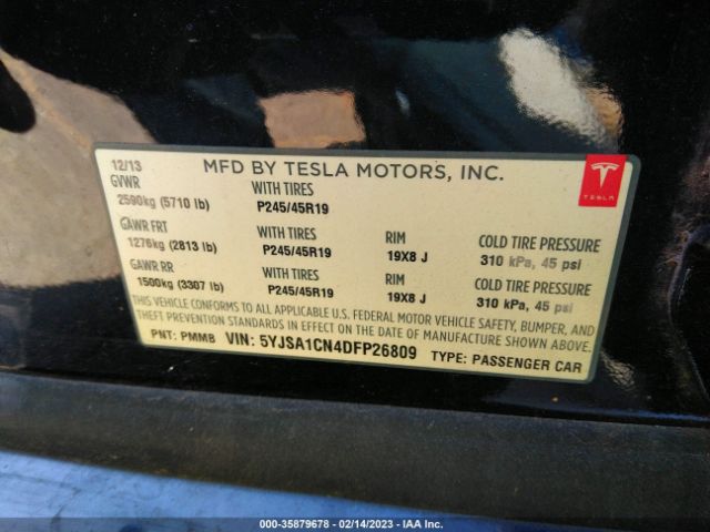 5YJSA1CN4DFP26809 Tesla MODEL S