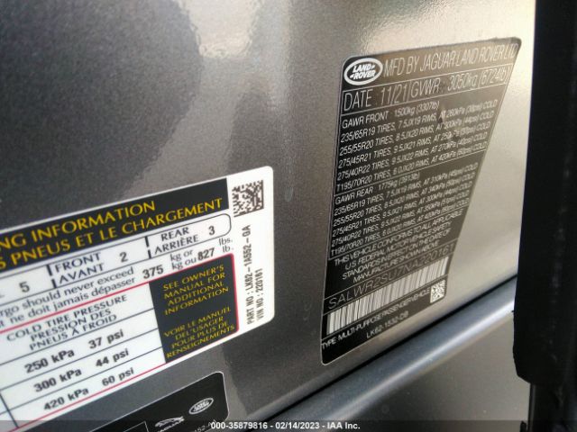 SALWR2SU7NA220161 Land Rover RANGE ROVER SPORT