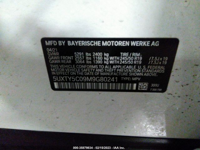 5UXTY5C09M9G80241 BMW X3 Xdrive30i