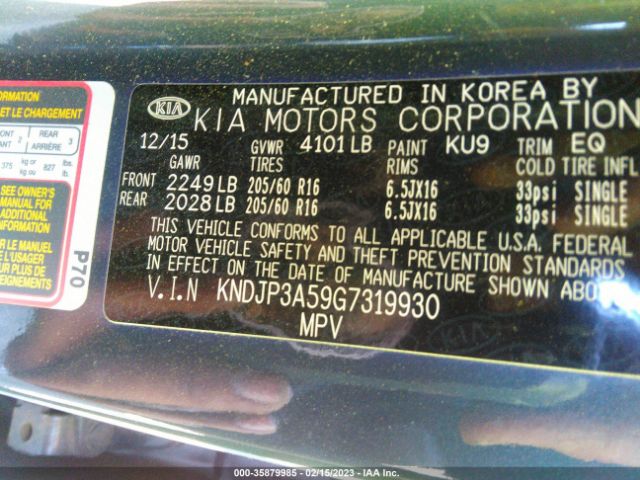 KNDJP3A59G7319930 KIA SOUL +
