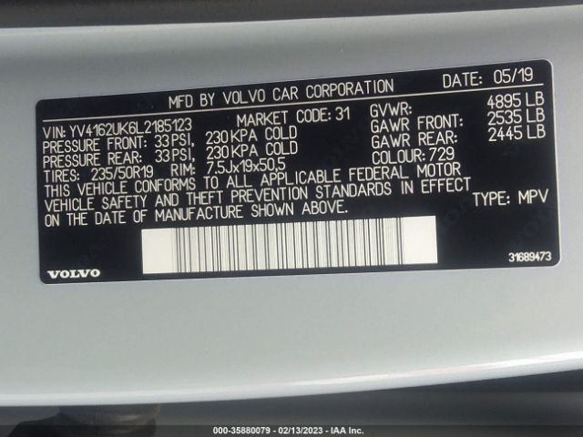 YV4162UK6L2185123 Volvo Xc40 Momentum