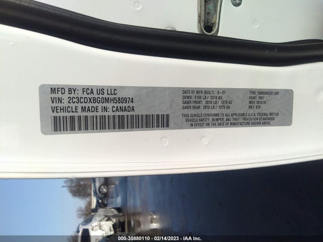 Dodge Charger Sxt 2021 2C3CDXBG0MH580974 Image 9