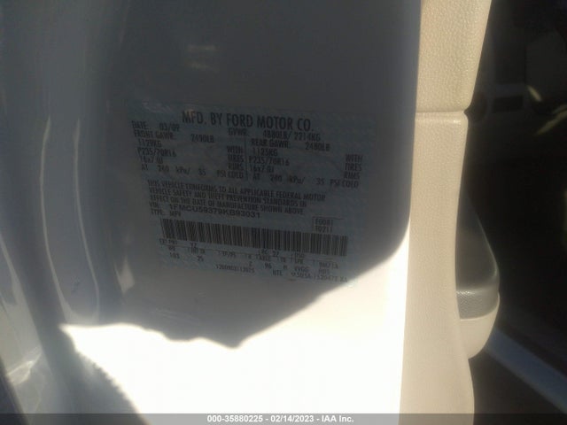 2009 FORD ESCAPE HYBRID VIN: 1FMCU59379KB93031