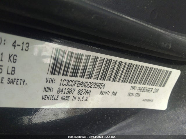 Dodge DART SXT 2013 1C3CDFBAXDD295654 Image 10
