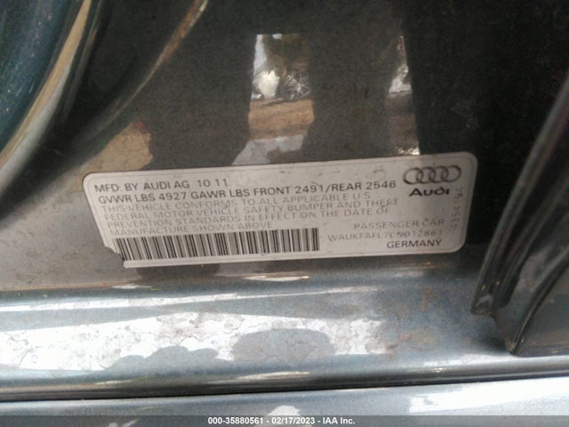 WAUKFAFL7CN012861 Audi A4 2.0t Prestige