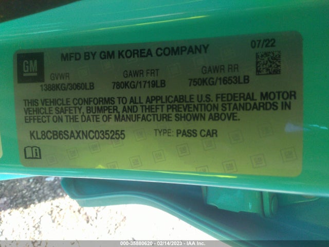 Chevrolet SPARK LS 2022 KL8CB6SAXNC035255 Image 11