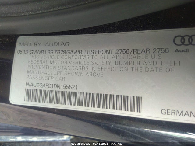 WAUGGAFC1DN155521 Audi A6 3.0t Premium Plus
